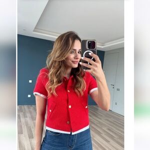 ZARA TEXTURED CROPPED JACKET ZW COLLECTION BNWT